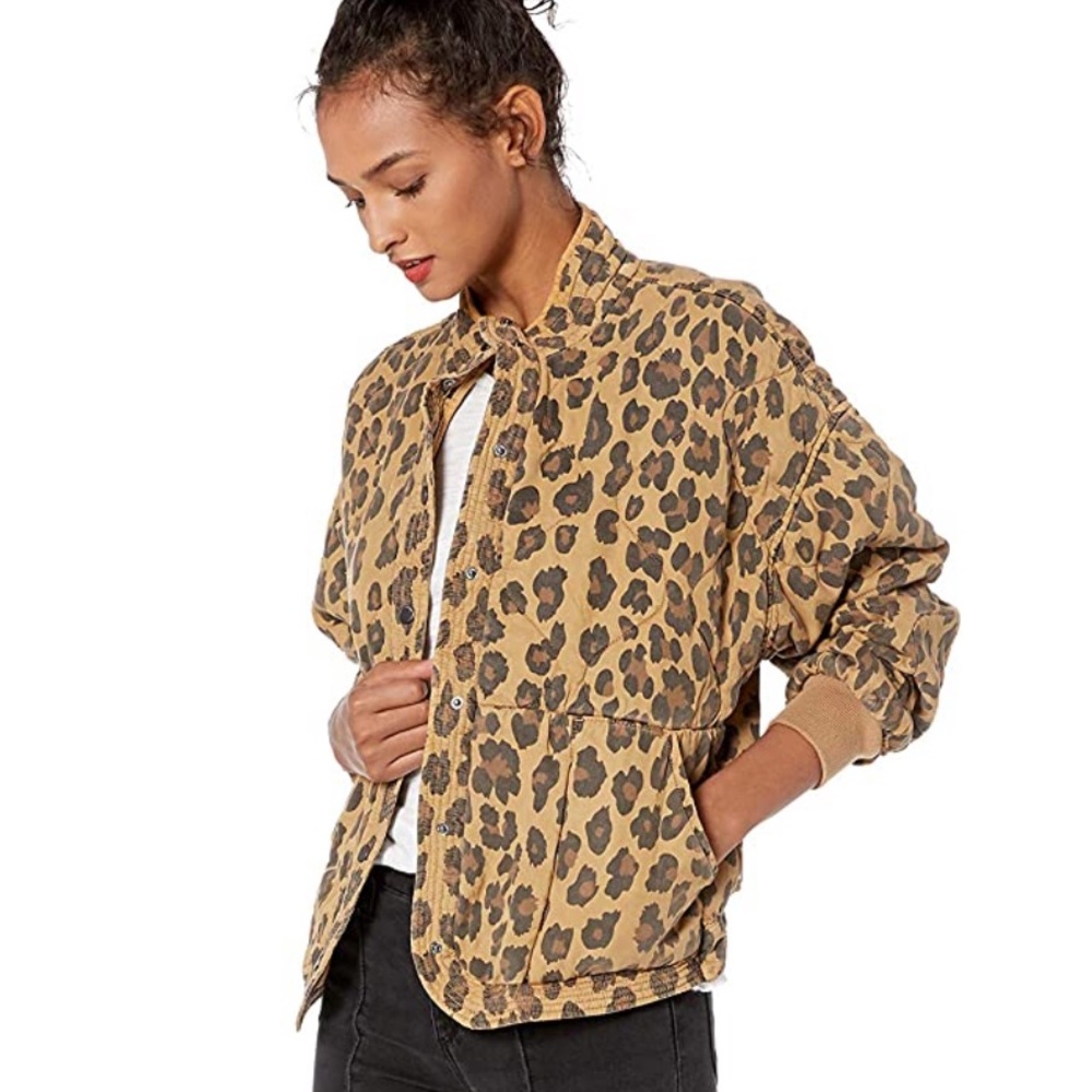BLANK NYC XS/S Quilted Leopard Jacket